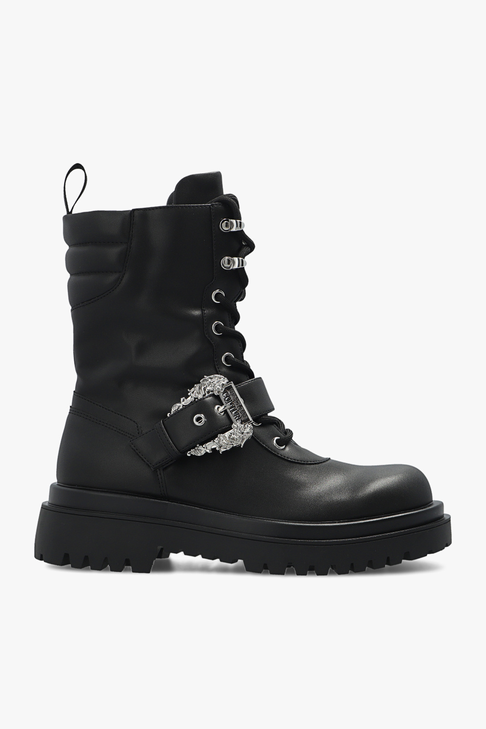 Strappy combat outlet boots